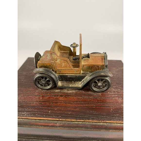 Vintage Playing Card Holder, 1917 Ford Model T Car, Faux Wood Box, Giftco - Picture 2 of 11